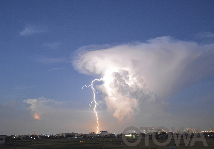 The 16th 雷写真コンテスト受賞作品 Academic Work Prize -An anvil cloud and lightning-